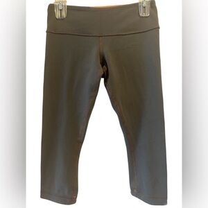Lululemon Orange Gray Reversible Capri Crop Leggings Yoga Pants